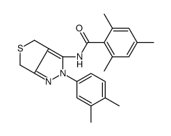 N-[2-(3,4-dimethylphenyl)-4,6-dihydrothieno[3,4-c]pyrazol-3-yl]-2,4,6-trimethylbenzamide结构式