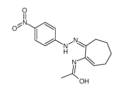 N-[7-[(4-nitrophenyl)hydrazinylidene]cyclohepten-1-yl]acetamide结构式