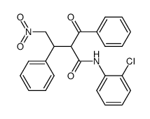 2-Benzoyl-N-(2-chloro-phenyl)-4-nitro-3-phenyl-butyramide结构式