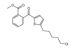 methyl 2-[5-(5-chloropentyl)thiophene-2-carbonyl]benzoate结构式