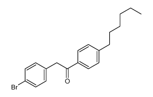 2-(4-bromophenyl)-1-(4-hexylphenyl)ethanone结构式