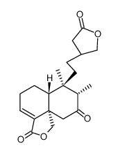 7-oxo-16,19-dihydroxy-3,4-dehydroclerodan-15,20-diacid dilactone结构式