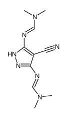 N'-[4-cyano-3-(dimethylaminomethylideneamino)-1H-pyrazol-5-yl]-N,N-dimethylmethanimidamide结构式