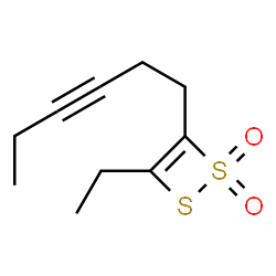 1,2-Dithiete,3-ethyl-4-(3-hexynyl)-,1,1-dioxide(9CI) picture
