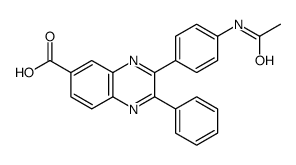 3-(4-acetamidophenyl)-2-phenylquinoxaline-6-carboxylic acid Structure