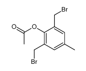 1,3-bis(bromomethyl)-2-acetoxy-5-methylbenzene结构式