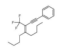 [4-butyl-3-(trifluoromethyl)oct-3-en-1-ynyl]benzene Structure