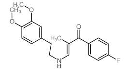 3-((2-(3,4-Dimethoxyphenyl)ethyl)amino)-1-(4-fluorophenyl)-2-methyl-2-propen-1-one Structure