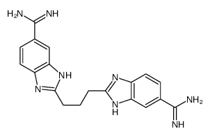 2-[3-(6-carbamimidoyl-1H-benzimidazol-2-yl)propyl]-3H-benzimidazole-5-carboximidamide结构式