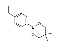 5,5-dimethyl-2-(4-ethenylphenyl)-1,3,2-dioxaborinane Structure