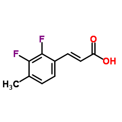 2,3-Difluoro-4-methylcinnamic acid结构式
