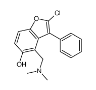 2-Chloro-4-(dimethylaminomethyl)-3-phenylbenzofuran-5-ol结构式