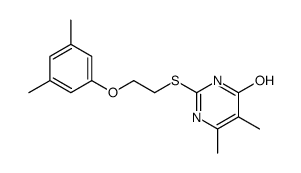 2-[2-(3,5-dimethylphenoxy)ethylsulfanyl]-5,6-dimethyl-1H-pyrimidin-4-one结构式