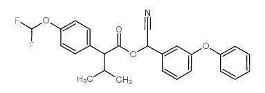 Benzeneacetic acid,4-(difluoromethoxy)-a-(1-methylethyl)-, cyano(3-phenoxyphenyl)methyl ester Structure