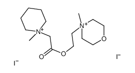 2-(4-methylmorpholin-4-ium-4-yl)ethyl 2-(1-methylpiperidin-1-ium-1-yl)acetate,diiodide Structure