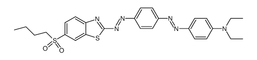 4-{4-[6-(butane-1-sulfonyl)-benzothiazol-2-ylazo]-phenylazo}-N,N-diethyl-aniline Structure