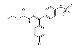 4-chloro-4'-methylsulfonyloxybenzophenone-N'-ethoxycarbonylhydrazone结构式