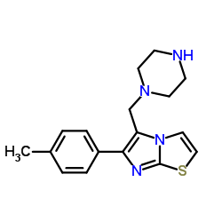 5-PIPERAZIN-1-YLMETHYL-6-P-TOLYL-IMIDAZO[2,1-B]THIAZOLE结构式