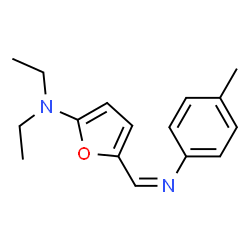 2-Furanamine,N,N-diethyl-5-[[(4-methylphenyl)imino]methyl]- Structure