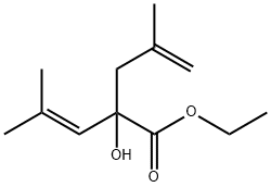 2-Hydroxy-4-methyl-2-(2-methyl-2-propenyl)-3-pentenoic acid ethyl ester structure