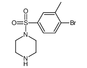 1-[(4-Bromo-3-methylphenyl)sulfonyl]piperazine结构式