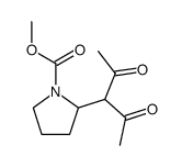 3-[N-(Methoxycarbonyl)pyrrolidin-2-yl]-2,4-pentanedione Structure