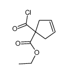 3-Cyclopentene-1-carboxylic acid, 1-(chlorocarbonyl)-, ethyl ester (9CI)结构式