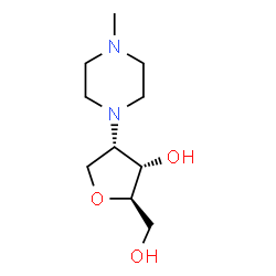 D-Ribitol, 1,4-anhydro-2-deoxy-2-(4-methyl-1-piperazinyl)- (9CI) structure