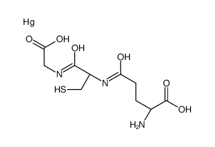 (2S)-2-amino-5-[[(2R)-1-(carboxymethylamino)-1-oxo-3-sulfanylpropan-2-yl]amino]-5-oxopentanoic acid,methylmercury Structure