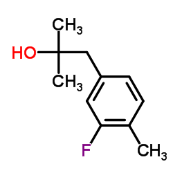 1-(3-Fluoro-4-methylphenyl)-2-methyl-2-propanol结构式