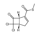 S-methyl (1S,5S)-6,6-dichloro-7-oxobicyclo[3.2.0]hept-2-ene-2-carbothioate Structure