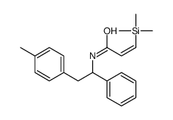N-[2-(4-methylphenyl)-1-phenylethyl]-3-trimethylsilylprop-2-enamide结构式