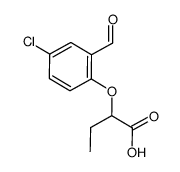 2-(4-chloro-2-formylphenoxy)butanoic acid Structure