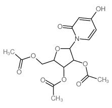 2(1H)-Pyridinone, 4-hydroxy-1-(tri-O-acetyl-.beta.-D-ribofuranosyl)- Structure