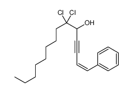 6,6-dichloro-1-phenyltetradec-1-en-3-yn-5-ol结构式