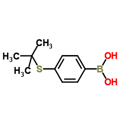 4-叔丁硫基苯硼酸结构式