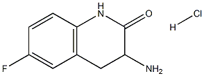 3-amino-6-fluoro-3,4-dihydroquinolin-2(1H)-one hydrochloride结构式