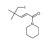 5-iodo-4,4-dimethyl-1-piperidin-1-ylpent-2-en-1-one结构式