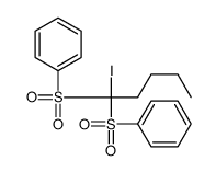 [1-(benzenesulfonyl)-1-iodopentyl]sulfonylbenzene Structure