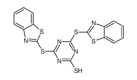 4,6-bis(1,3-benzothiazol-2-ylsulfanyl)-1H-1,3,5-triazine-2-thione Structure