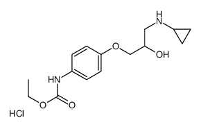 ethyl N-[4-[3-(cyclopropylamino)-2-hydroxypropoxy]phenyl]carbamate,hydrochloride Structure