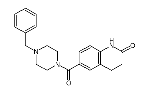 6-(4-benzyl-1-piperazinylcarbonyl)-3,4-dihydro-2(1H)-quinolinone结构式