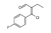 2-[chloro(4-fluorophenyl)methylene]butyraldehyde结构式