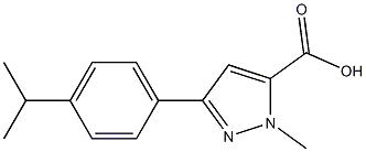 3-(4-isopropylphenyl)-1-methyl-1H-pyrazole-5-carboxylic acid结构式