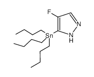 4-Fluoro-3-(tributylstannyl)-1H-pyrazole结构式