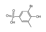 5-bromo-6-hydroxy-toluene-3-sulfonic acid结构式