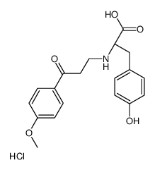 (2S)-3-(4-hydroxyphenyl)-2-[[3-(4-methoxyphenyl)-3-oxopropyl]amino]propanoic acid,hydrochloride Structure