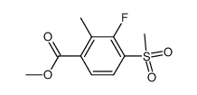 2-methyl-3-fluoro-4-methylsulfonyl-benzoic acid methyl ester结构式