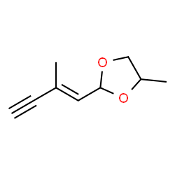 1,3-Dioxolane,4-methyl-2-(2-methyl-1-buten-3-ynyl)- (9CI)结构式