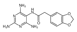 2-(benzo[d][1,3]dioxol-5-yl)-N-(2,4,6-triaminopyrimidin-5-yl)acetamide Structure